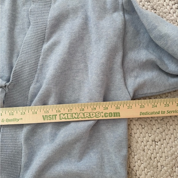 Free People Beach Light Blue Knit Cardigan and Pants Set Large - Picture 4 of 9